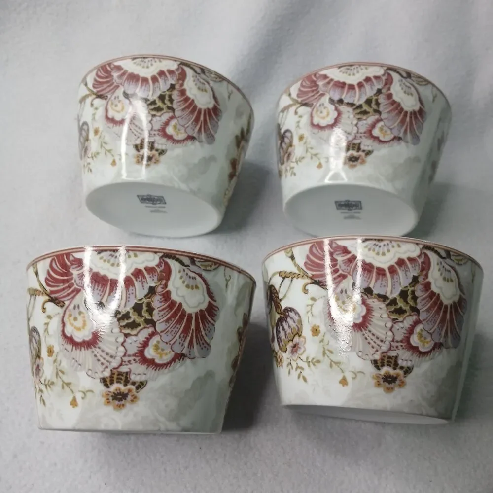 4 Gabrielle Cream Individual Appetizer Bowls Porcelain 222 Fifth Discontinued